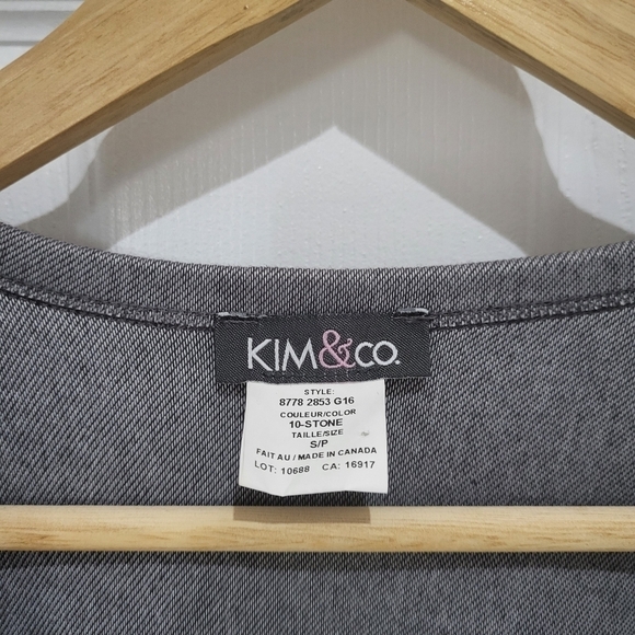 Kim & Co Light Weight Denim Open Front Cardigan - Picture 10 of 10